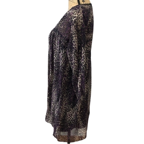 NANETTE Lapore 100% Silk Purple Splash Tunic Sustainable Size 2 - Picture 3 of 8